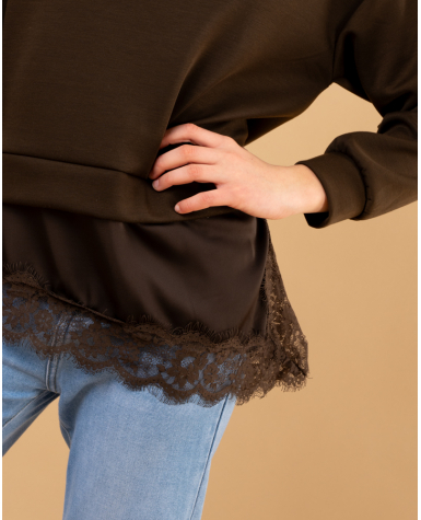 Sweat bas dentelle