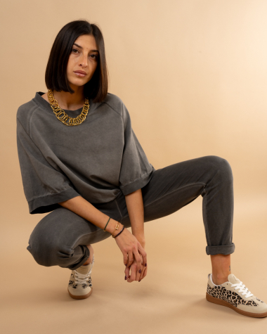 Jogging uni délavé