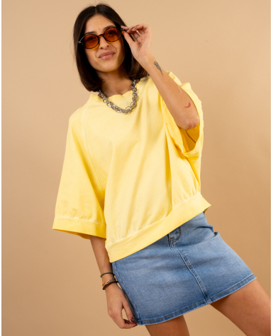 T-Shirt large délavé