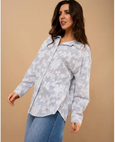 Chemise fleurs brodées Chemise fleurs brodées
