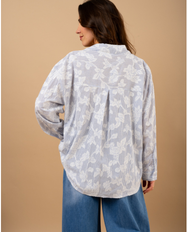 Chemise fleurs brodées Chemise fleurs brodées