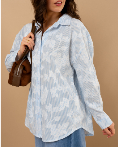 Chemise fleurs brodées Chemise fleurs brodées
