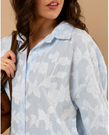 Chemise fleurs brodées Chemise fleurs brodées