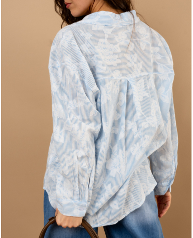 Chemise fleurs brodées Chemise fleurs brodées