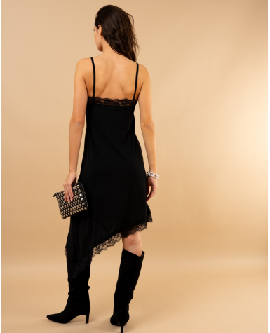 Robe longue dentelle