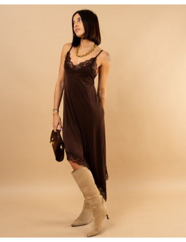 Robe longue dentelle