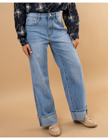 Jean large revers