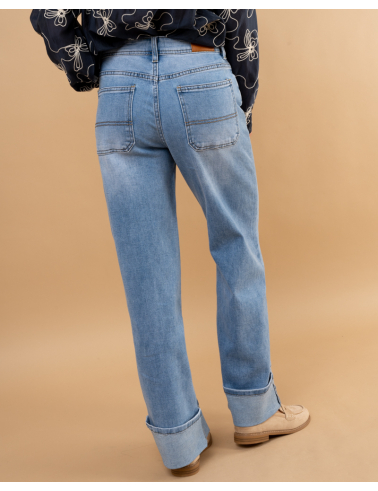 Jean large revers