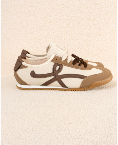 Baskets lacet bicolore