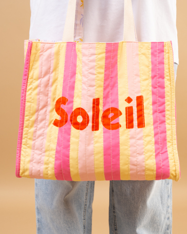 Sac rayures réversible