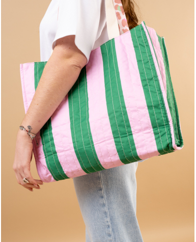 Sac rayures réversible