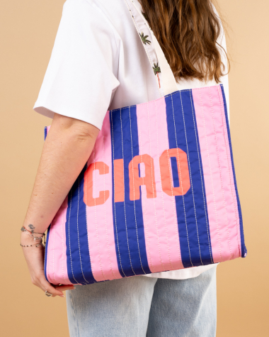 Sac rayures réversible