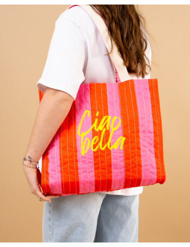 Sac rayures réversible