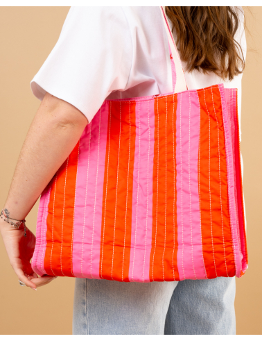 Sac rayures réversible