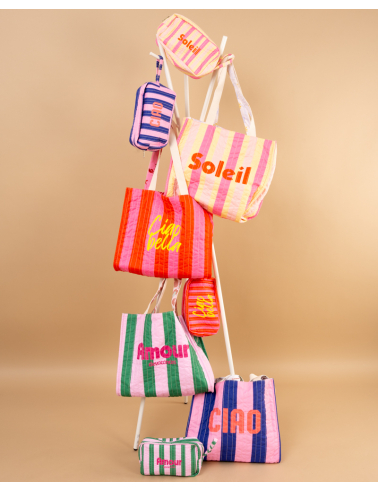 Sac rayures réversible