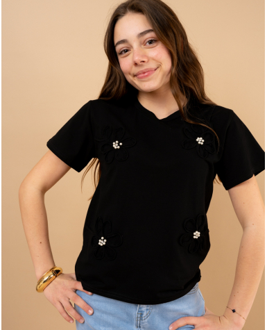T-shirt fleurs