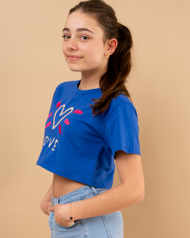 T-shirt crop top love