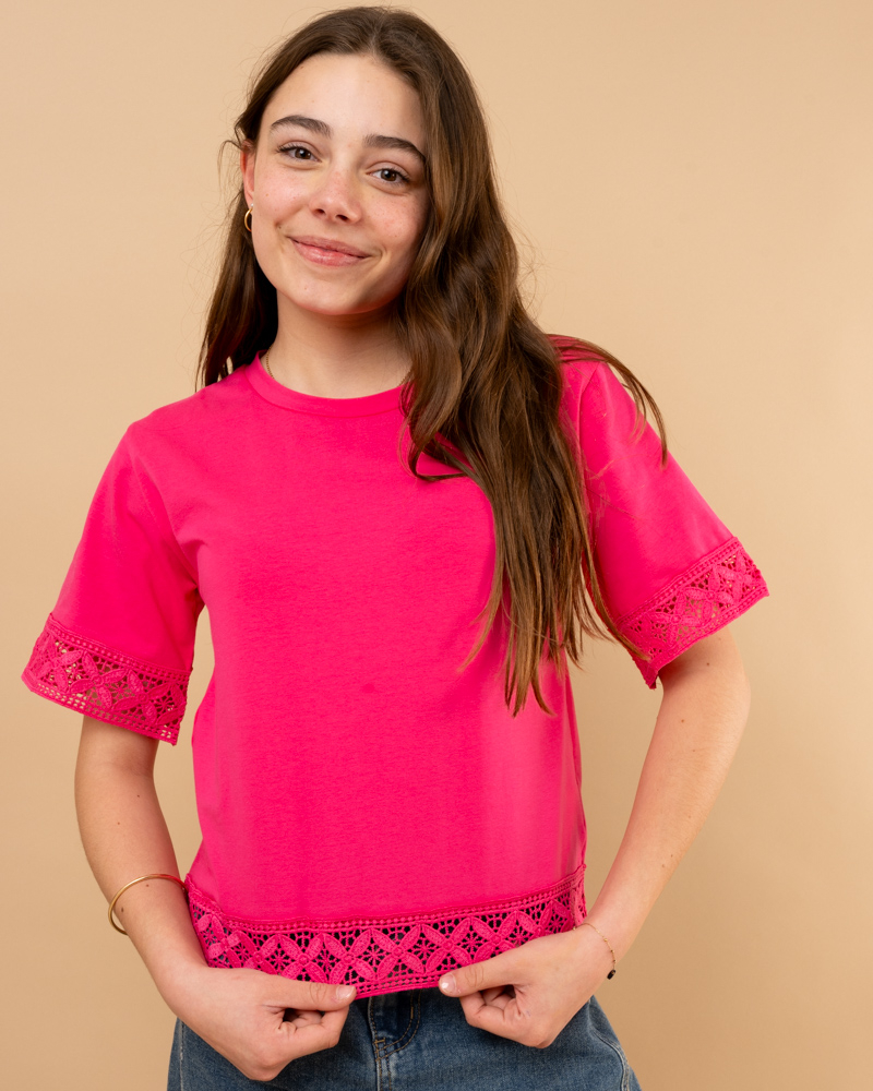 T-shirt dentelle