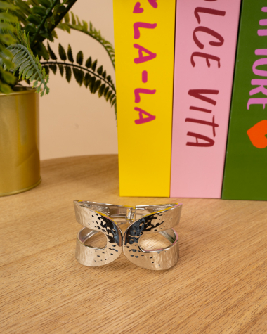 Bracelet boucles martelées