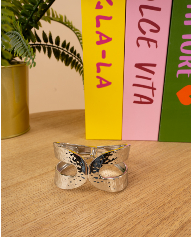 Bracelet boucles martelées