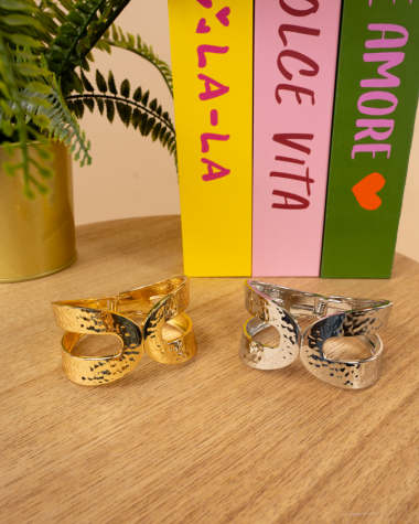 Bracelet boucles martelées