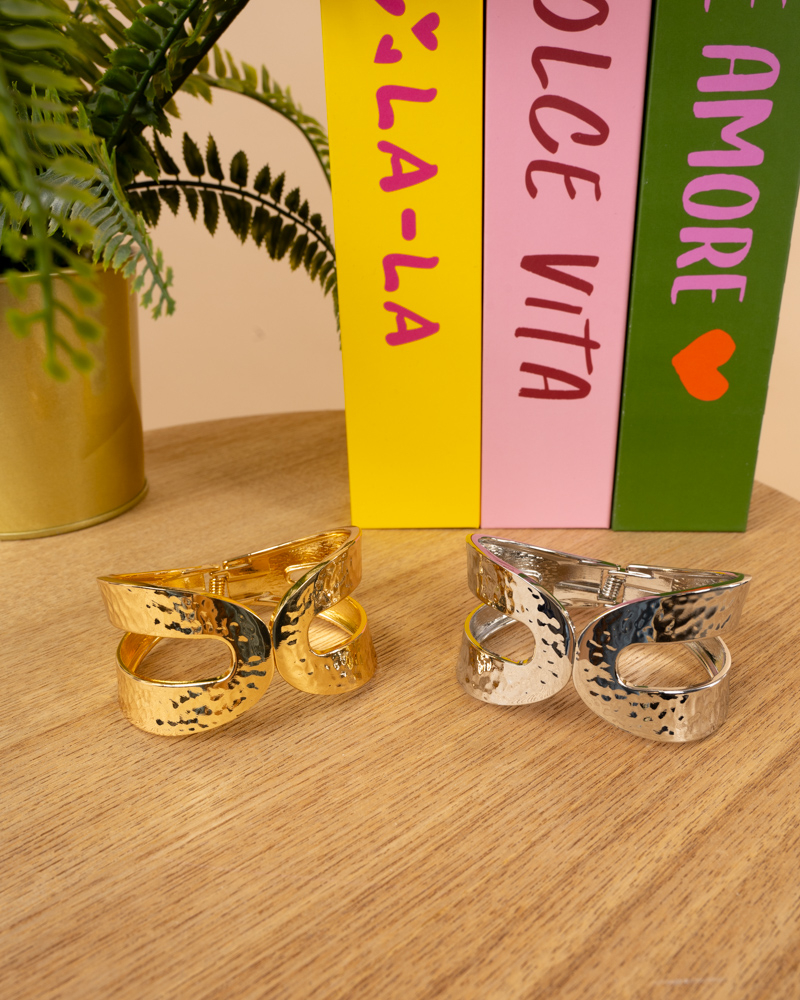 Bracelet boucles martelées