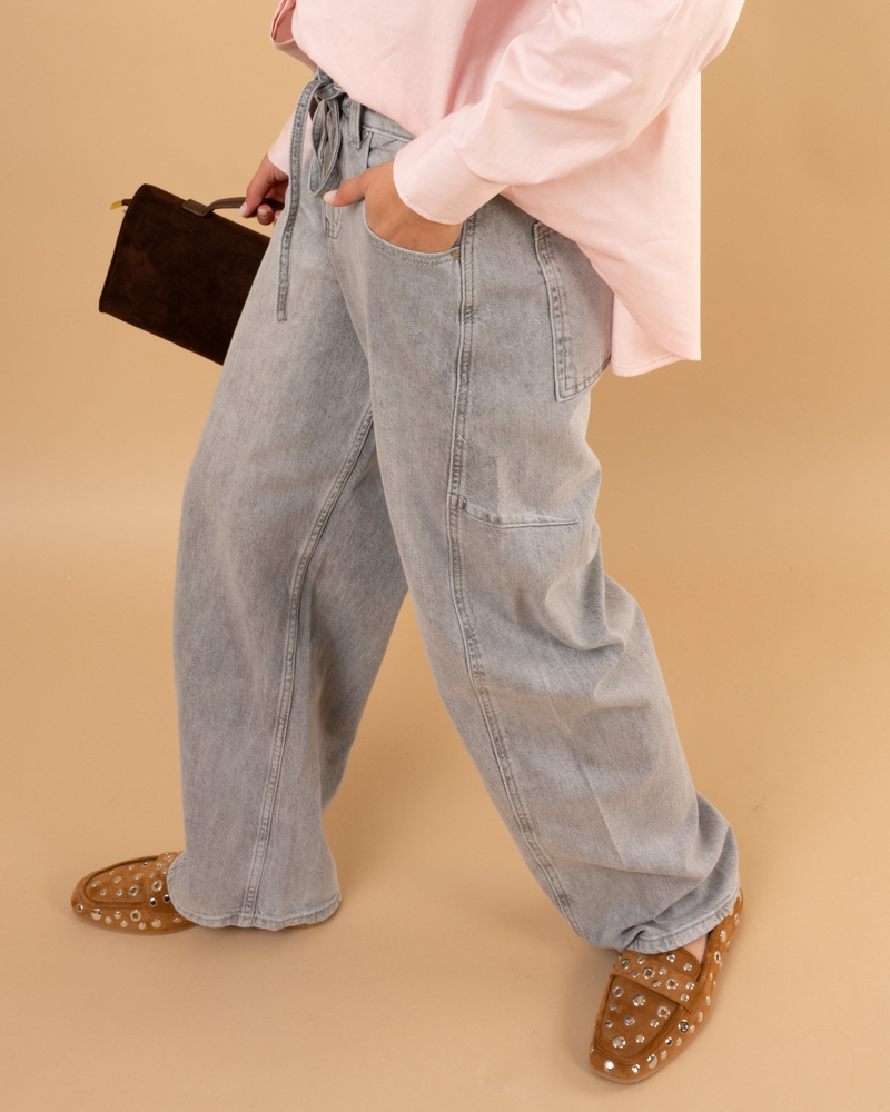 Jean balloon ceinture