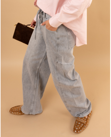 Jean balloon ceinture