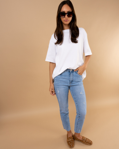 jean cropped push up