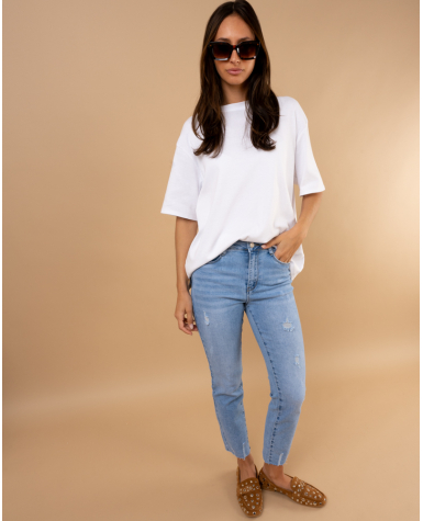 jean cropped push up