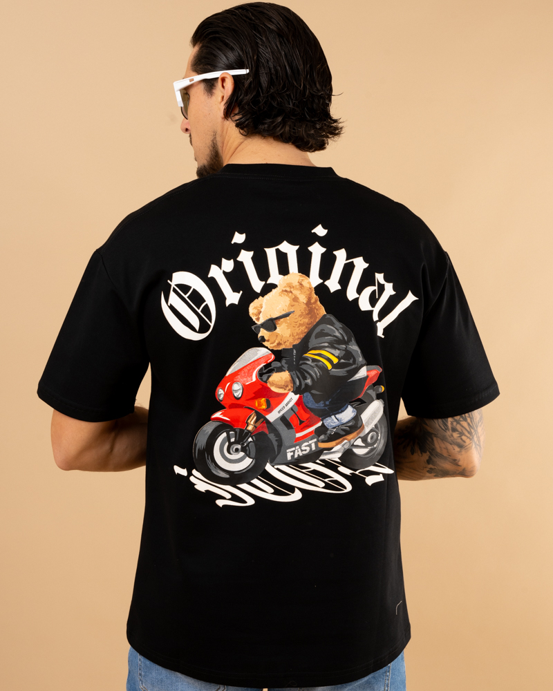 T-shirt bear moto