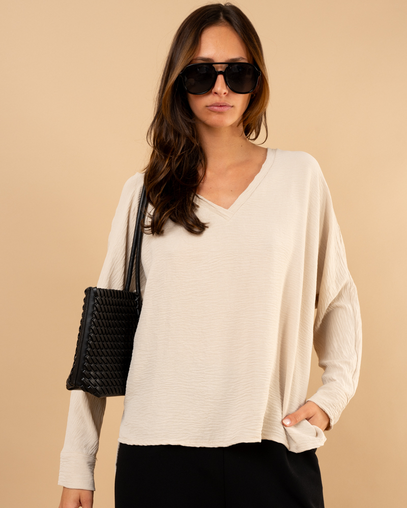 Blouse col en v
