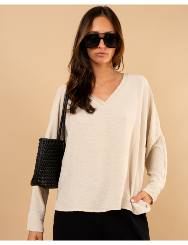 Blouse col en v