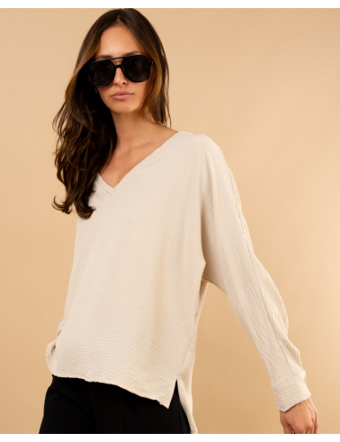 Blouse col en v
