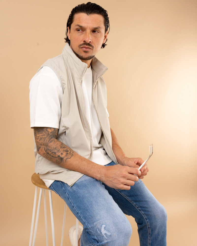 Veste sans manches zip