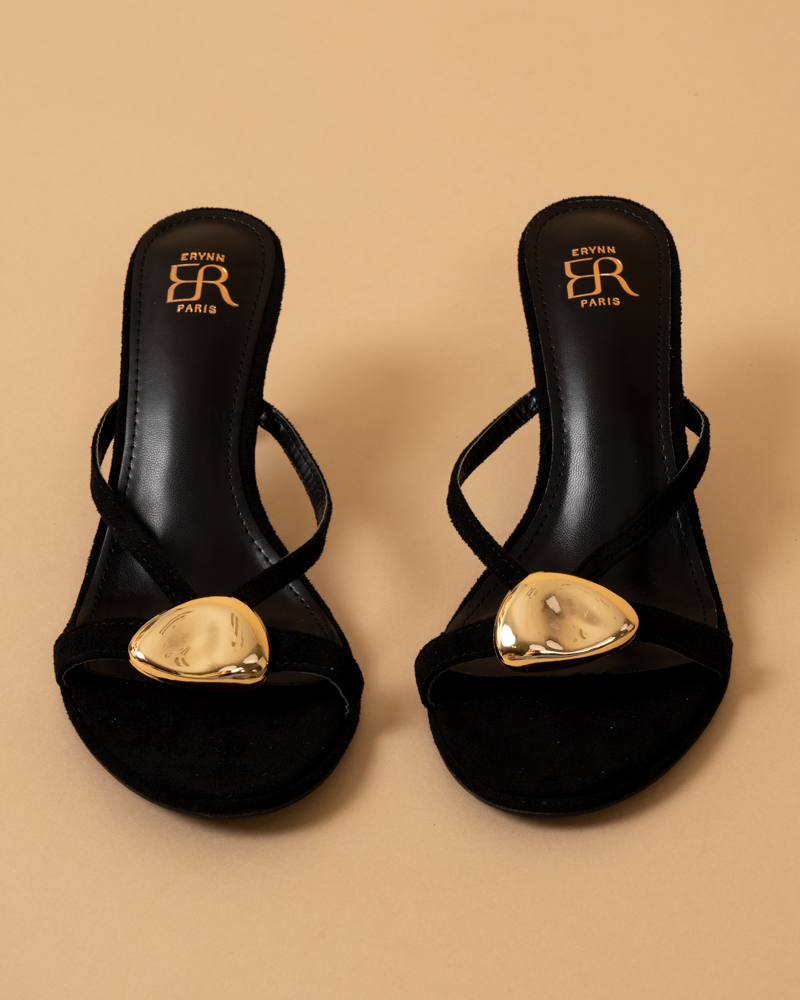 Mules talons bijou