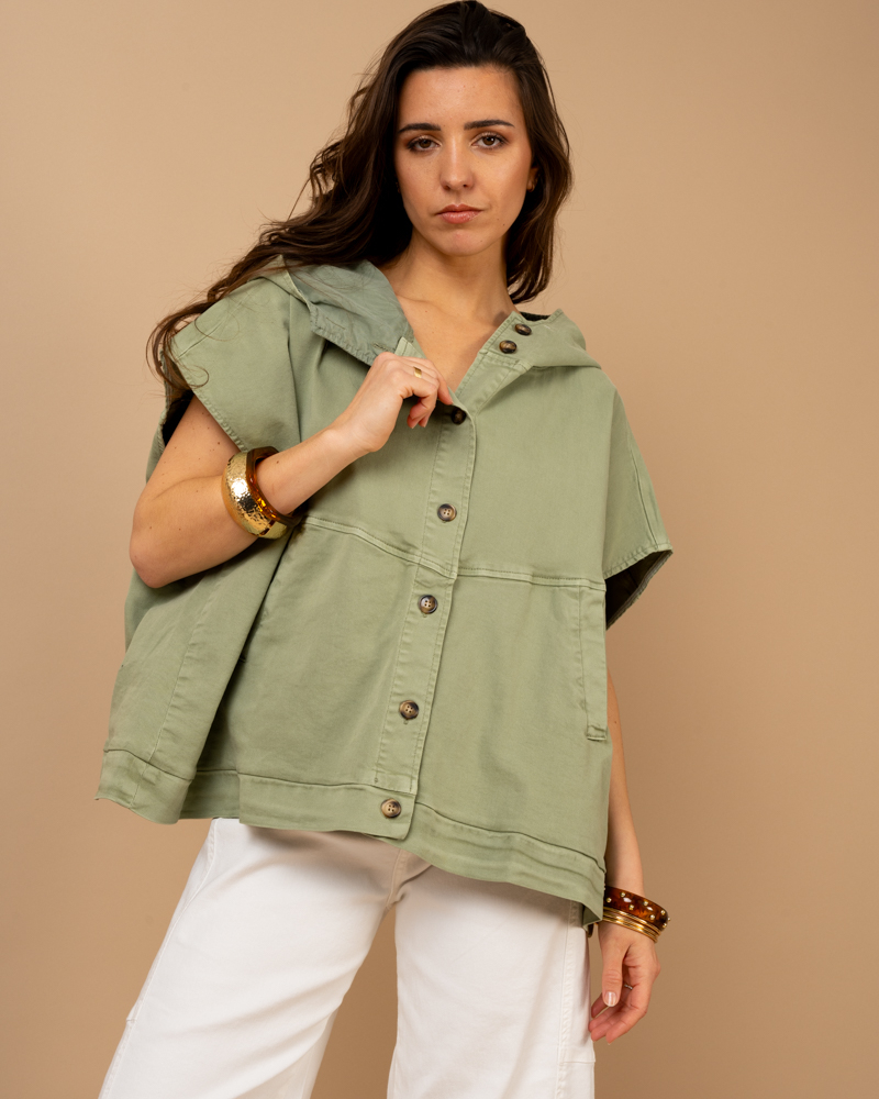 Veste oversize sans manches