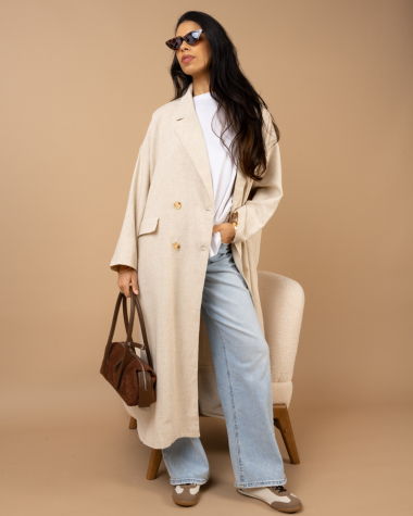 Veste longue lin