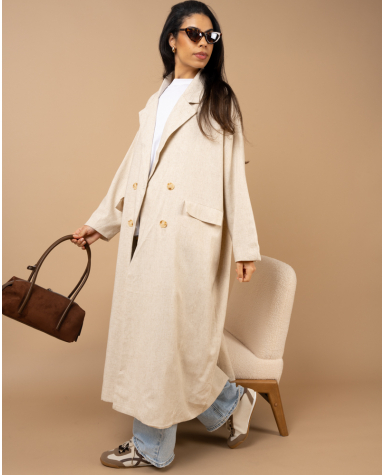 Veste longue lin