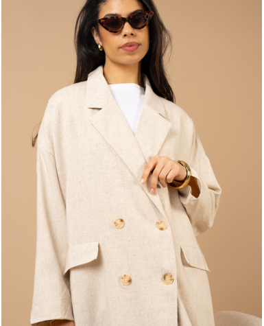 Veste longue lin