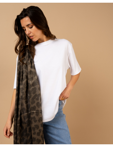 Foulard léopard lurex