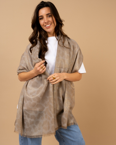 Foulard léopard lurex