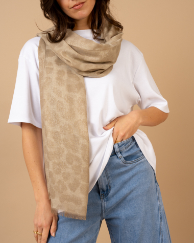 Foulard léopard lurex