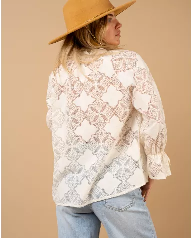 Blouse manches lacets