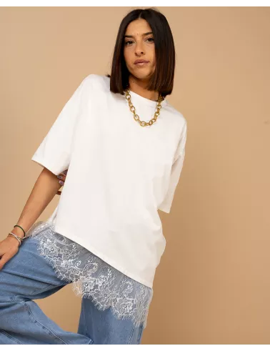 T-shirt dentelle