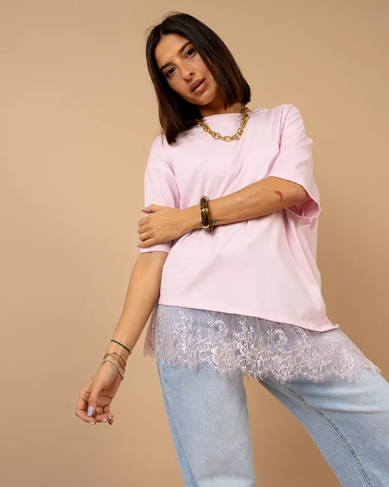T-shirt dentelle