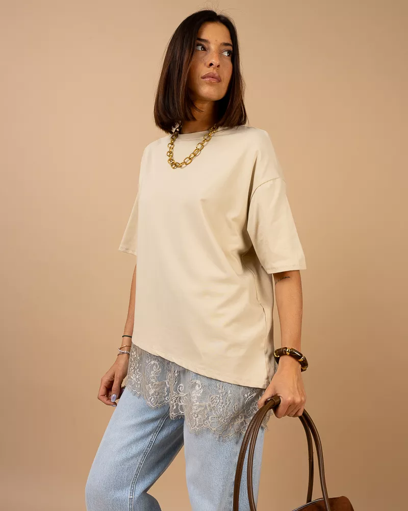 T-shirt dentelle