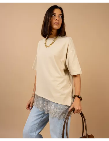 T-shirt dentelle