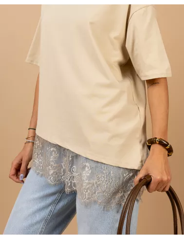T-shirt dentelle