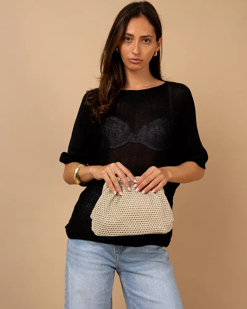 Top oversize maille